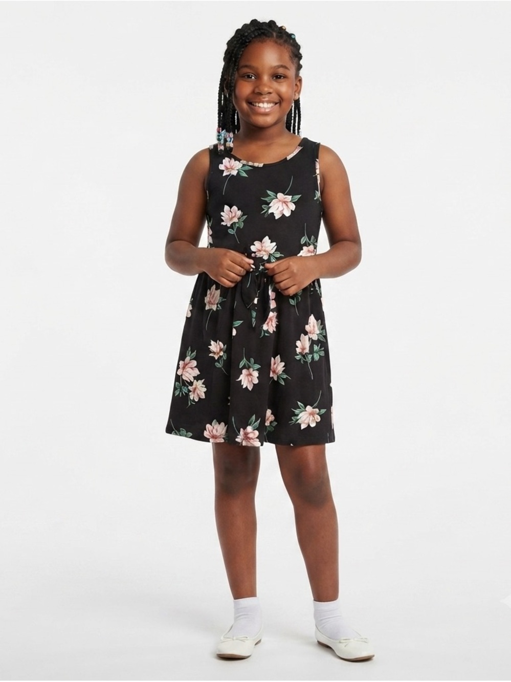 Lilt Garden Party Princess Girls Floral Dress with Bow Size 6X